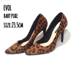 ＼美品／【パンプス】豹柄 23.5cm EVOL ベイビーピュア 10cmヒール