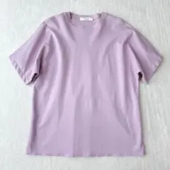 【美品】エブール　ebure カットソー　Tシャツ ストレッチ性　パープル