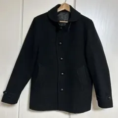 ウールピーコート／ショート丈／黒／メンズM