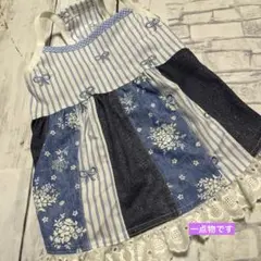 犬服ハンドメイド　パッチワークキャミワンピースのサムネイル