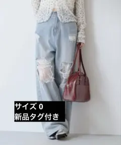 Kastane カスタネ レースデニムパンツ 0