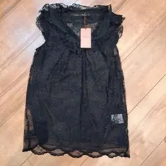 新品未使用　コムサイズム　レーストップス ノースリーブ