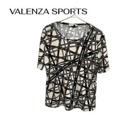 B0554VALENZA SPORTS半袖ブラウスUネック総柄プリントデートのサムネイル