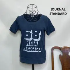 3555【ネイビーフリーサイズ】ジャーナルスタンダード　半袖スェットTシャツのサムネイル