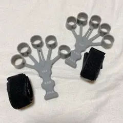 フィンガーパワー 2個フィンガートレーナー 握力鍛錬 握力トレーニング グレー