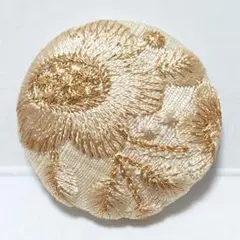 インド刺繍　№2737　ベージュ　㊳ミリ