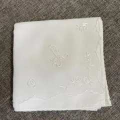 ブルーミング中西　刺繍入り(R)リネンハンカチ