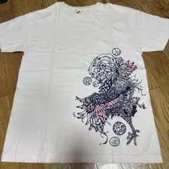 BEAMS ART プリントTシャツ 鳳凰　ピースマーク　ピンク　サイズMのサムネイル