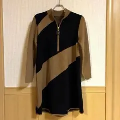 【未使用✨】レスピーギ　バイカラー　アシンメトリー　ワンピース　チュニック　40