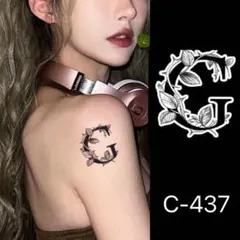 ジャグアタトゥーシール　G 花　C-437 二週間もちますのサムネイル