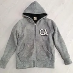 OP　帝人　グレー　ニット　フルジップパーカー　　М