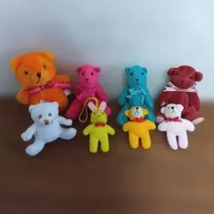 くまのマスコット　ぬいぐるみ　8体セット　平成レトロ　資生堂　バンダイ