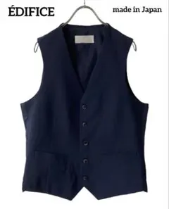 【最終値下価格】EDIFICE（エディフィス）ジレ ネイビー 46（M）