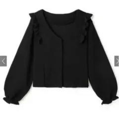 Vネックフリルカーディガン GRL