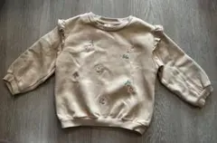 H&M ベビー トレーナー キャメル 花柄