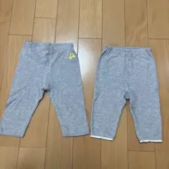 グレー　レギンス　ズボン　95サイズ　100サイズ　2枚セット売り　シンプル