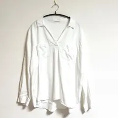 ローリーズファーム　ブラウス　シャツ　胸ポケット　サイドスリット　長袖　春夏