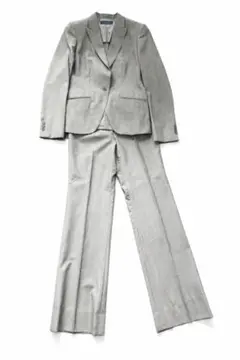 パンツスーツ　セット　ベルト　グレー　7号