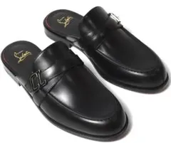 未使用 クリスチャンルブタン ビット サンダル 43 ブラック Christian Louboutin クリスチャンルブタン 1201293 POOL FUN FLAT