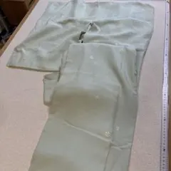 0216012　色無地　袷　アンティーク　絹　唐草　着物