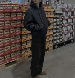 ASCLO ムートンジャケット フード付き