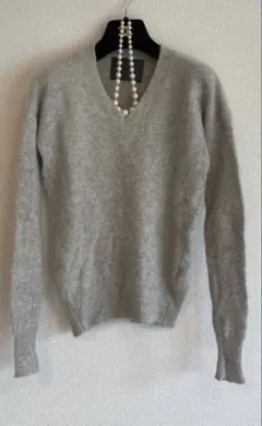 スピック＆スパン Vネック ニット ウール100％