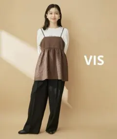 VIS ふくれジャガードキャミトップス　ブラウン レディース　 FREEのサムネイル