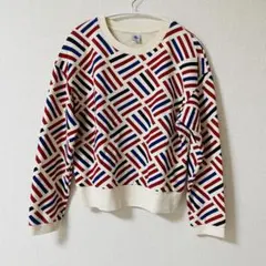 プチバトー　PETIT BATEAU トリコロールカラー　スウェット