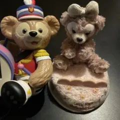 ダッフィー目覚まし時計　シェリーメイ　めがねスタンド　ハイドアンドシーク