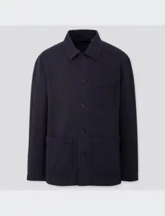 UNIQLOユニクロ　ネイビー ウォッシュジャージーワークジャケットSサイズ