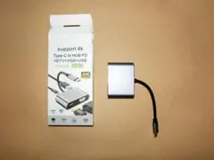 Type-C HUB PD+HDTV+VGA+USB 4K対応