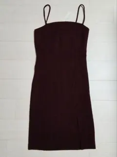 FOREVER21 バーガンディ ノースリーブミニワンピース