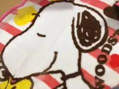 ◆最終価格◆【スヌーピー】ブランケット 赤  ストライプ  防寒 ひざ掛け