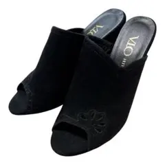 SHOE GALLERY OTA ミュールサンダル 花柄 黒 23.5cmのサムネイル