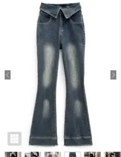 GRL ks003ダークブルーブーツカットデニム