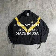 U.S.ARMY APFU ナイロンジャケット黒黄ミリタリーLアメリカ製のサムネイル