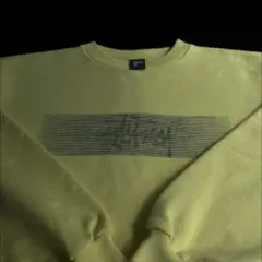“グラデーションロゴ” old stussy プリント スウェット 紺タグ L