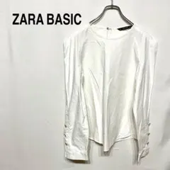 ZARA BASIC カットソー 後ろボタン レギュラー丈長袖