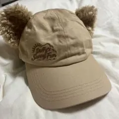 ダッフィー 耳付きベージュ キャップ