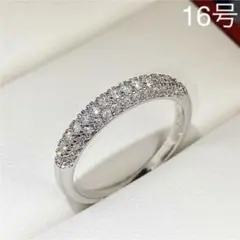 高級 パヴェ 小粒 CZダイヤ キラキラ シルバー リング