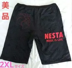 NESTA　ネスタブランド　ハーフパンツ　ロゴ刺繍&デザイン生地　2XLサイズのサムネイル