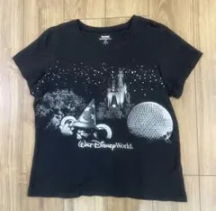 Disney Worldディズニーワールド Tシャツ ラメ シンデレラ城