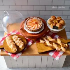 ミニチュアフード　ベーカリーセット(りんごのタルト・スコーン・パン)