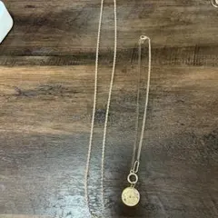 金メッキ メダル型ペンダント ネックレス