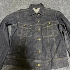 【極美品】Lee 101j 復刻　三角タグ　デニムジャケット サイズ40 Lee 101Jデニムジャケット Gジャン 三角タグ1411 L 40 濃紺 日本製 極