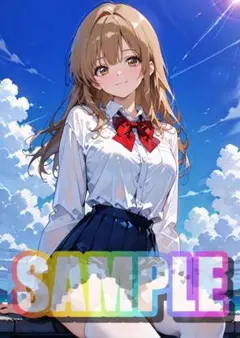 タ*カ様 高画質 A4 ポスター 美少女 かわいい イラスト 制服 お尻 セクシ