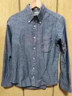 KEATON CHASE ダークブルー ボタンダウンシャツ