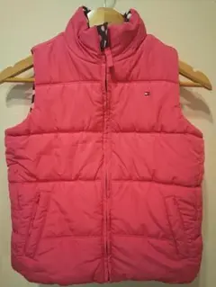 トミーヒルフィガー ピンク 中綿ベスト 130～140