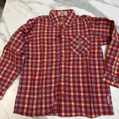 ミキハウス 長袖シャツ 120 レッドチェック