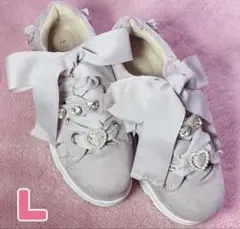 新品タグ付き リズリサ LIZLISA ビジューベルト 厚底 スニーカー Lのサムネイル